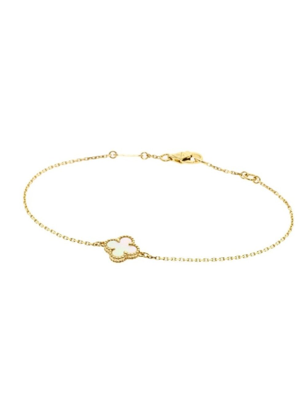 Van Cleef & Arpels Sweet Alhambra Shell Bracelet 18K Yellow Gold